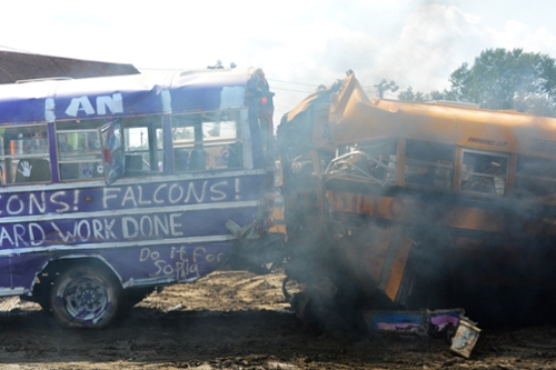 3 County Fair School Bus Demolition Derby